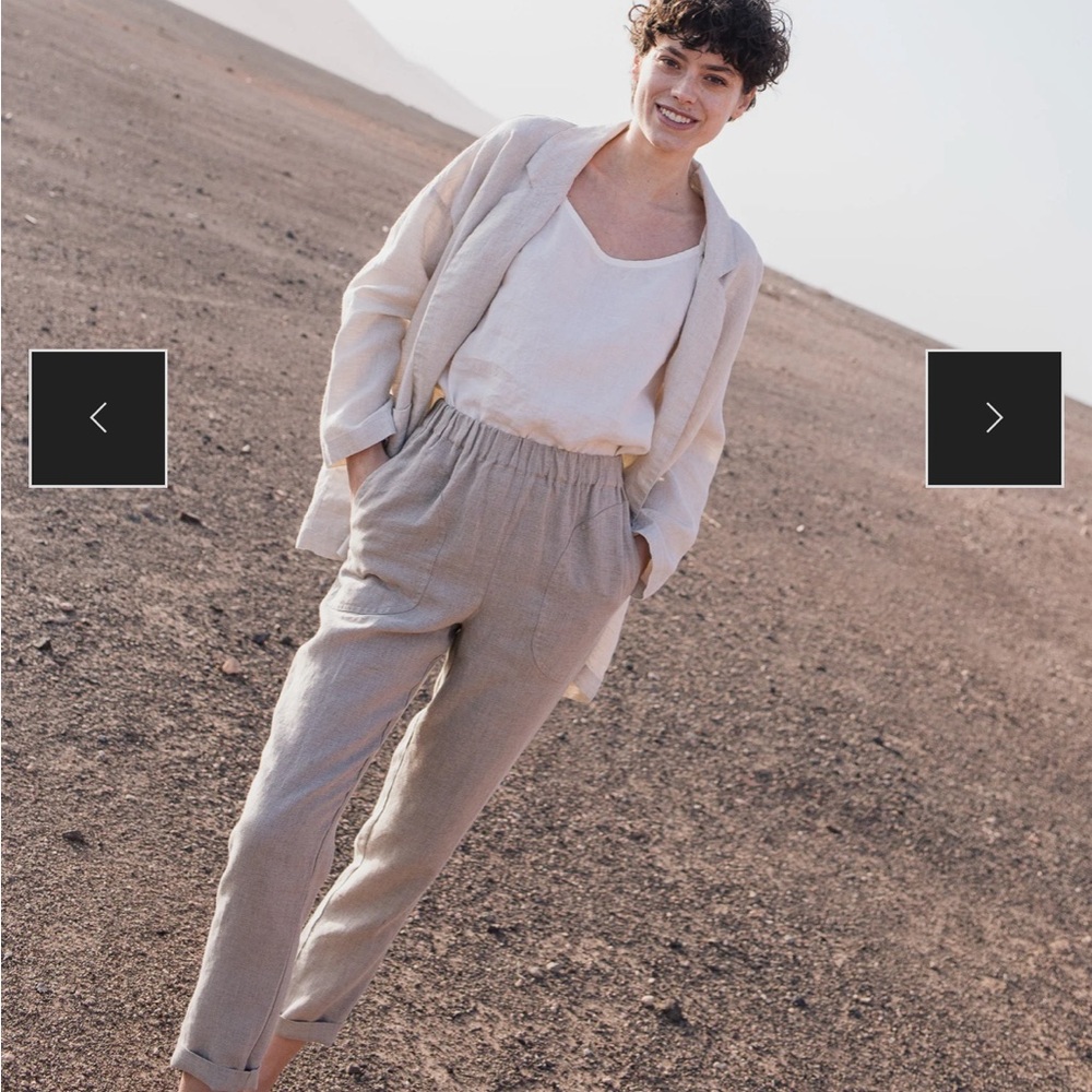 notPERFECTLINEN Génova tapered linen pants